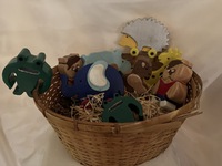 9-piece handmade wooden animal toys
