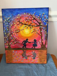 Sunset Swing Dancing painting