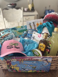 "The Caribbean is calling" basket
