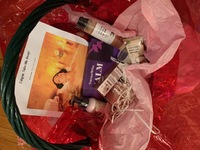 The "Calgon take me away" bath & chocolates basket